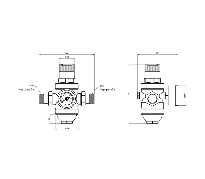 Фільтр самопромивний SD Forte 1/2 "з редуктором SF128W15 SD00041730 Фільтр самопромивний SD Forte 1/2 "з редуктором SF128W15 SD00041730