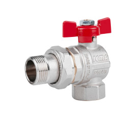 Кран кульовий Icma FAR. ROSSA 3/4" кутовий №361