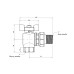Кран шаровой Icma FAR. ROSSA 1" угловой №361 SD00042359
