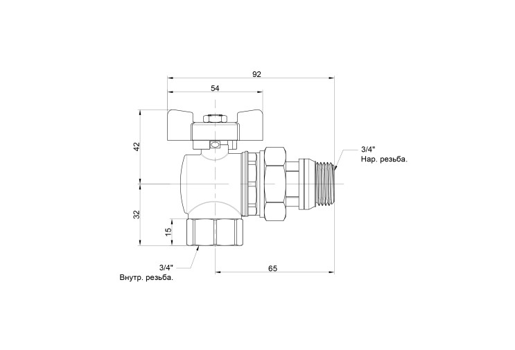 Кран шаровой Icma FAR. ROSSA 3/4" угловой №362 SD00042361 Кран шаровой Icma FAR. ROSSA 3/4" угловой №362 SD00042361