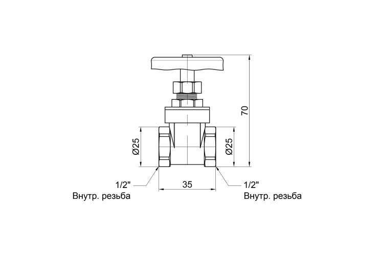 Задвижка SD Plus 1/2" ВР SD25015 SD00004653 Задвижка SD Plus 1/2" ВР SD25015 SD00004653