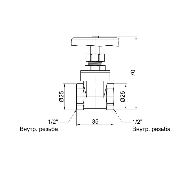 Задвижка SD Plus 1/2" ВР SD25015 SD00004653 Задвижка SD Plus 1/2" ВР SD25015 SD00004653