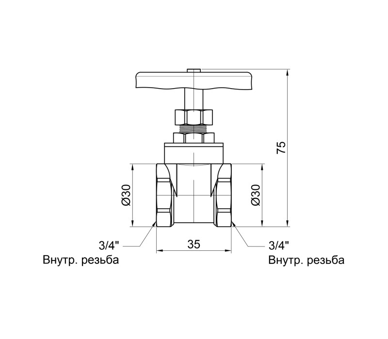 Задвижка SD Plus 3/4" ВР SD25020 SD00004651 Задвижка SD Plus 3/4" ВР SD25020 SD00004651
