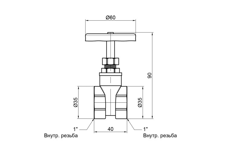 Задвижка SD Plus 1" ВР SD25025 SD00004645 Задвижка SD Plus 1" ВР SD25025 SD00004645