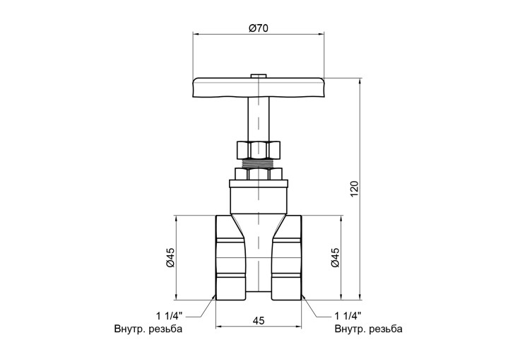 Засувка SD Plus 1" 1/4 ВР SD25032 SD00004643 Засувка SD Plus 1" 1/4 ВР SD25032 SD00004643