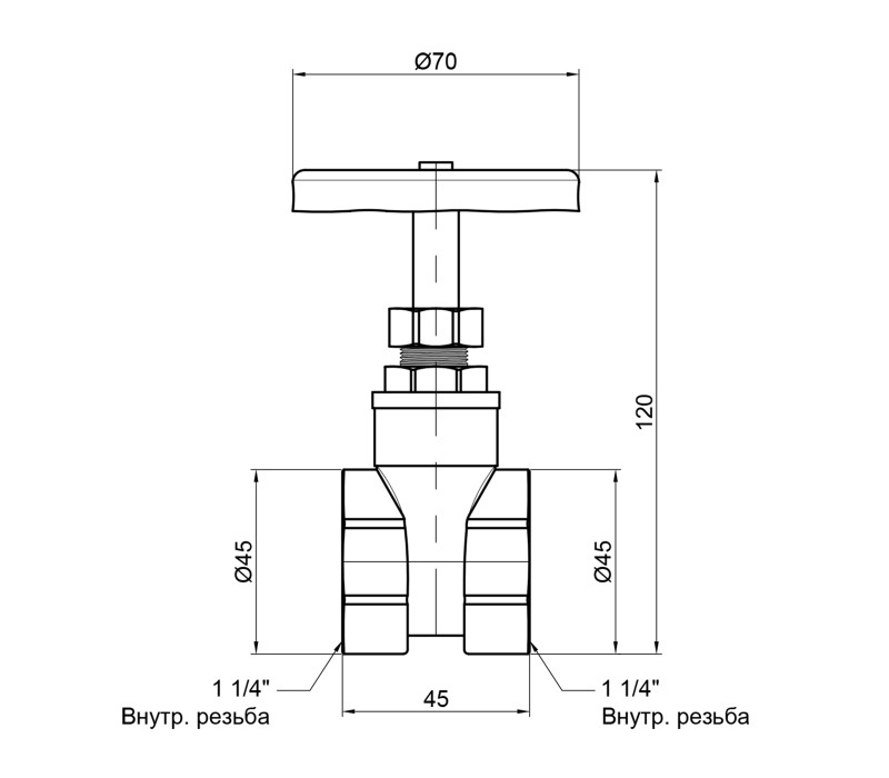 Задвижка SD Plus 1" 1/4 ВР SD25032 SD00004643 Задвижка SD Plus 1" 1/4 ВР SD25032 SD00004643