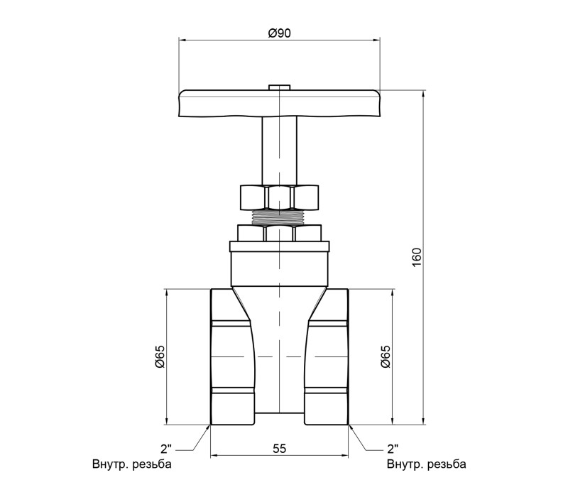 Задвижка SD Plus 2" ВР SD25050 SD00004636 Задвижка SD Plus 2" ВР SD25050 SD00004636