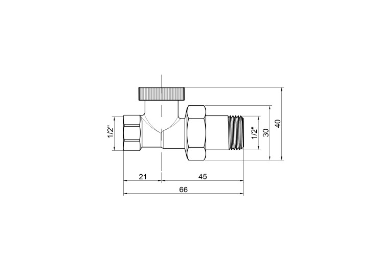 Кран SD Plus 1/2" для радіатора прямий SD00005557 Кран SD Plus 1/2" для радіатора прямий SD00005557