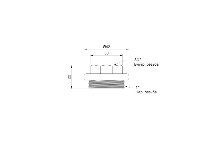 Футорка радиаторная SD Plus 1"х3/4" левая SD11520S SD00004612