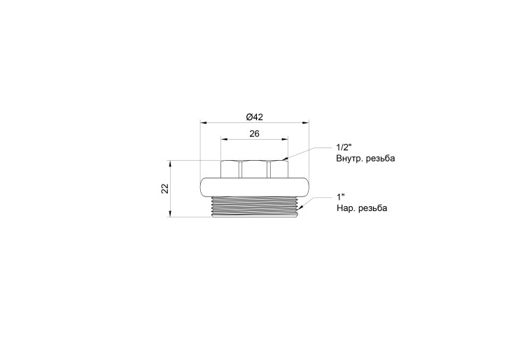 Футорка радиаторная SD Plus 1"х1/2" левая SD11515S SD00004608 Футорка радиаторная SD Plus 1"х1/2" левая SD11515S SD00004608