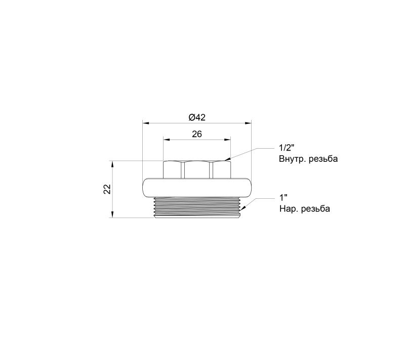 Футорка радиаторная SD Plus 1"х1/2" правая SD11615D SD00004610 Футорка радиаторная SD Plus 1"х1/2" правая SD11615D SD00004610