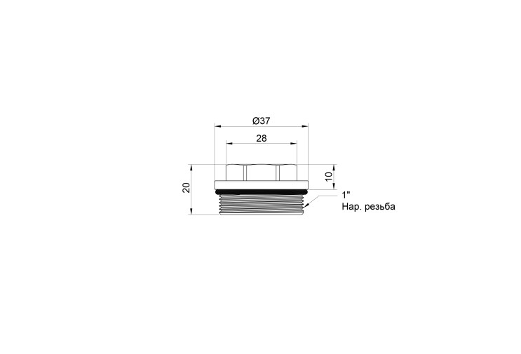 Заглушка SD Plus 1" для колектора SD35425 SD00045382