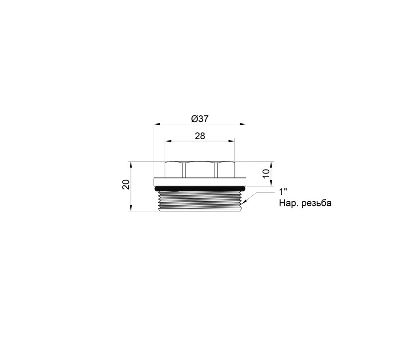Заглушка SD Plus 1" для колектора SD35425 SD00045382