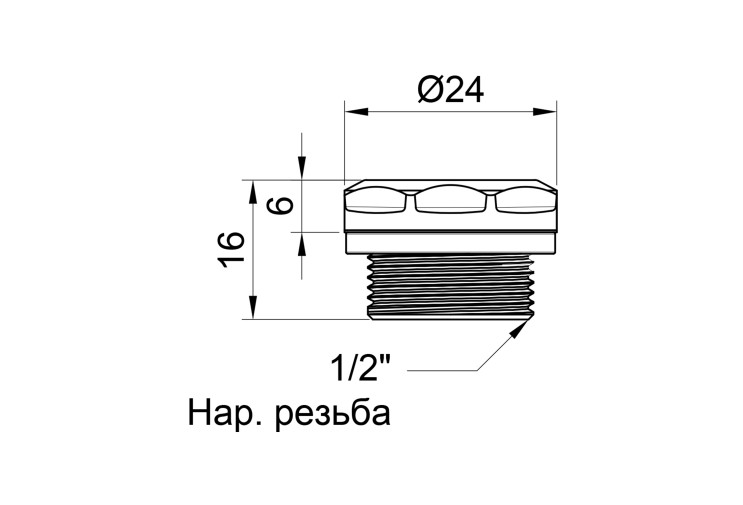 Заглушка SD Plus 1/2" для рушникосушарки/радіатора SD213W15 SD00045661