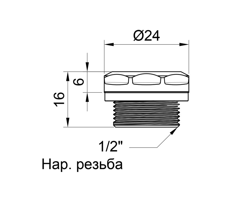 Заглушка SD Plus 1/2" для полотенцесушителя/радиатора SD213W15 SD00045661