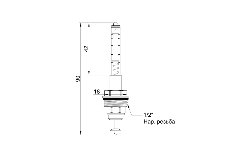 Витратомір Icma Gruppo Vitone 3/4" для колектора №168 SD00046354