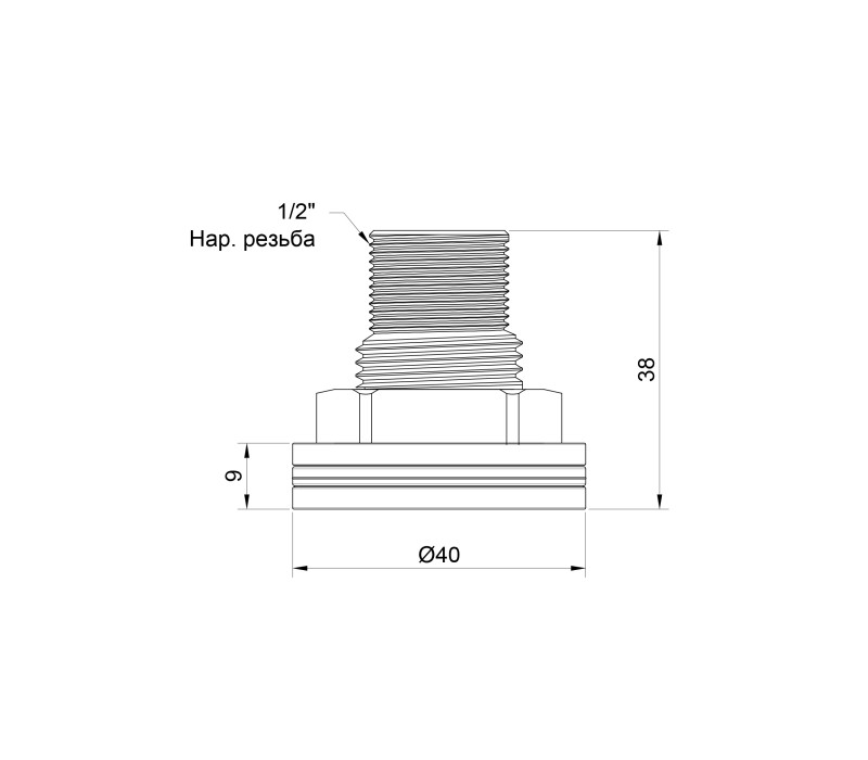Врезка SD Plus 1/2" в бак SD40015 SD00047787 Врезка SD Plus 1/2" в бак SD40015 SD00047787
