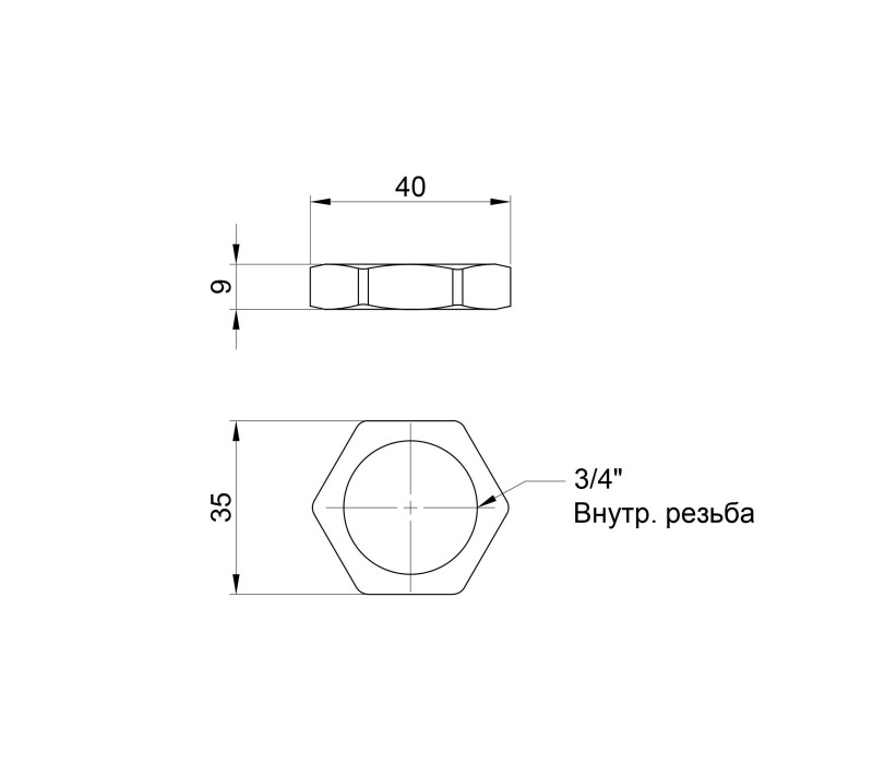 Контргайка SD Plus 3/4" SD40120 SD00047794 Контргайка SD Plus 3/4" SD40120 SD00047794