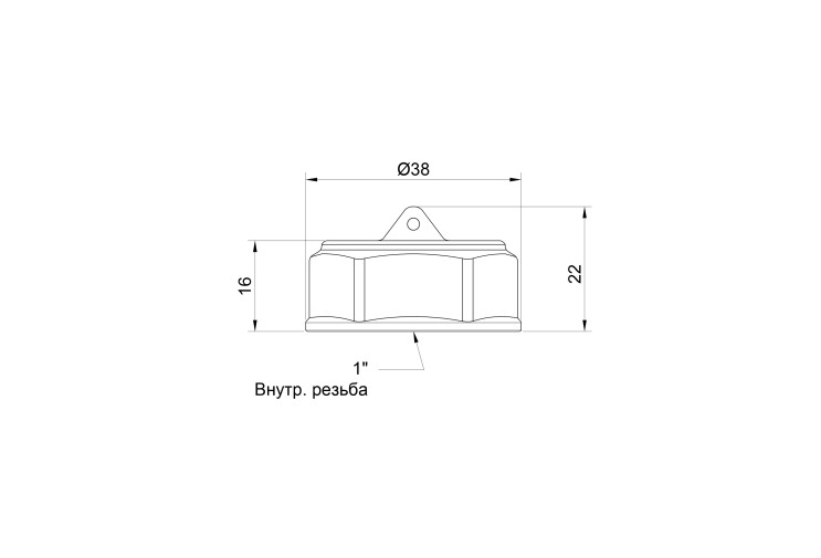 Заглушка SD Plus 1" ВР SD40225 SD00047799