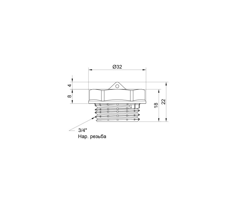 Заглушка SD Plus 3/4" НР SD40320 SD00047803 Заглушка SD Plus 3/4" НР SD40320 SD00047803