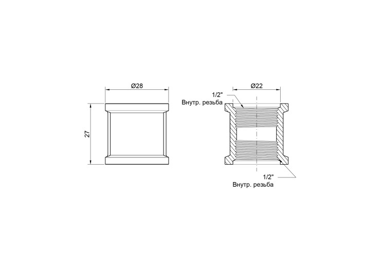 Муфта SD Plus 1/2" ВР SD40415 SD00047805