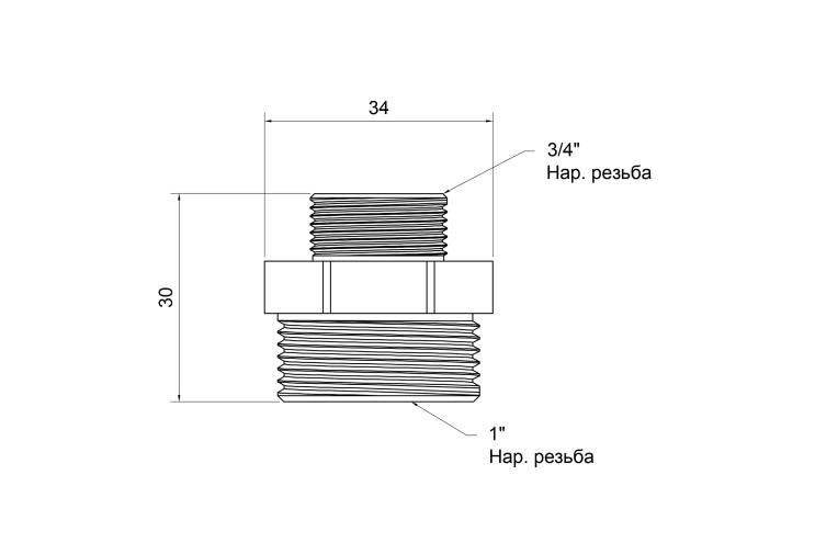 Ниппель SD Plus 1"х3/4" НР SD4082520 SD00047823 Ниппель SD Plus 1"х3/4" НР SD4082520 SD00047823