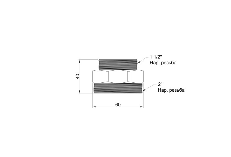 Ниппель SD Plus 2"х1 1/2" НР SD4085040 SD00047827