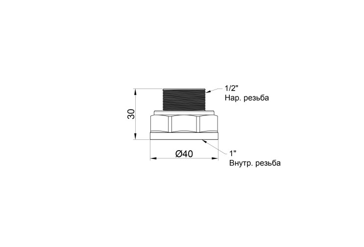 Переход SD Plus 1"х1/2" ВН SD4092515 SD00047838