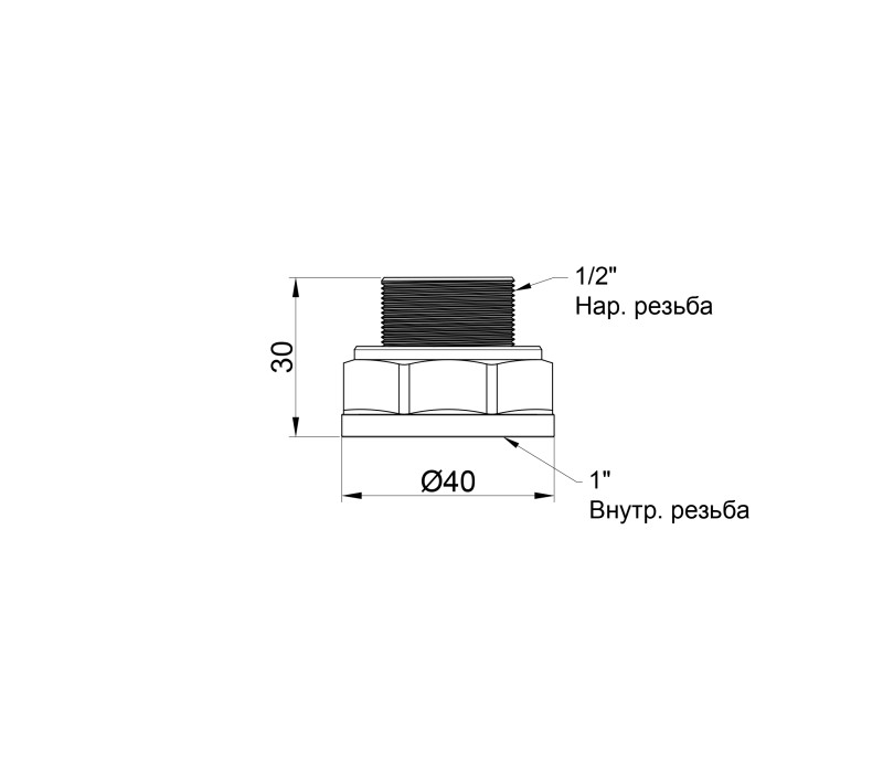 Перехід SD Plus 1"х1/2" ВЗ SD4092515 SD00047838 Перехід SD Plus 1"х1/2" ВЗ SD4092515 SD00047838