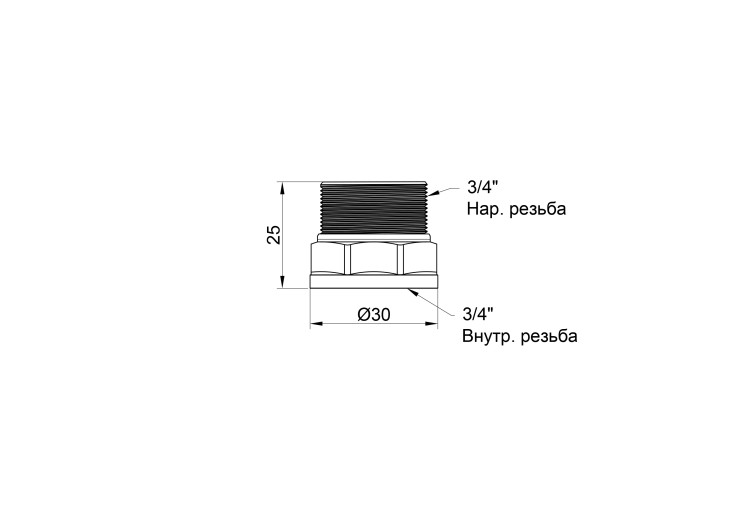 Переход SD Plus 3/4"х3/4" ВН SD4092020 SD00047839 Переход SD Plus 3/4"х3/4" ВН SD4092020 SD00047839
