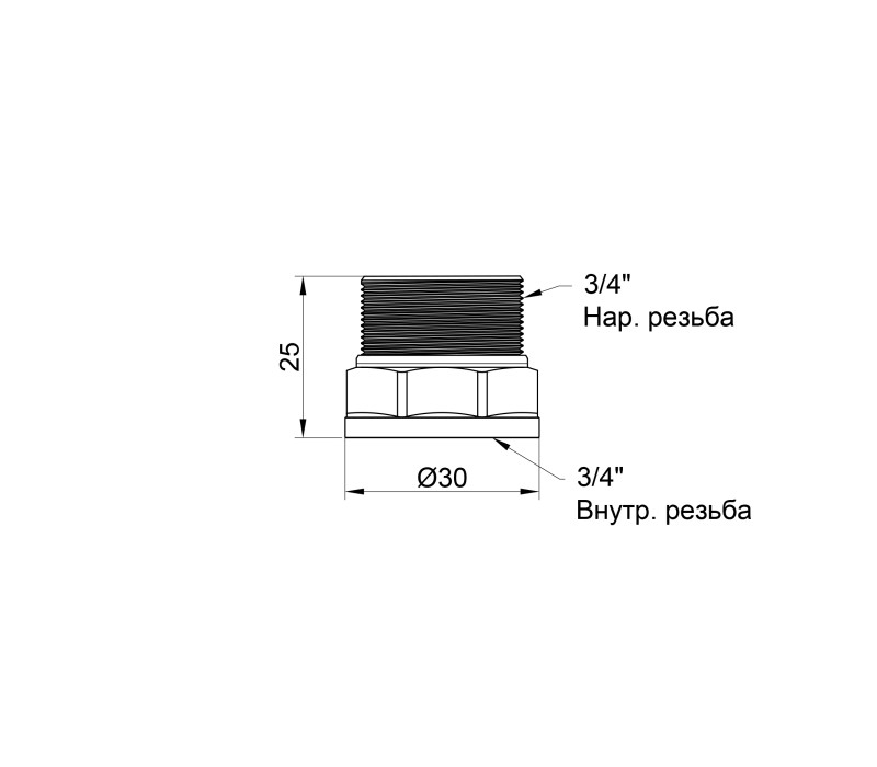Переход SD Plus 3/4"х3/4" ВН SD4092020 SD00047839