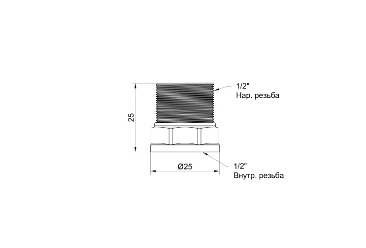 Переход SD Plus 1/2"х1/2" ВН SD4091515 SD00047843