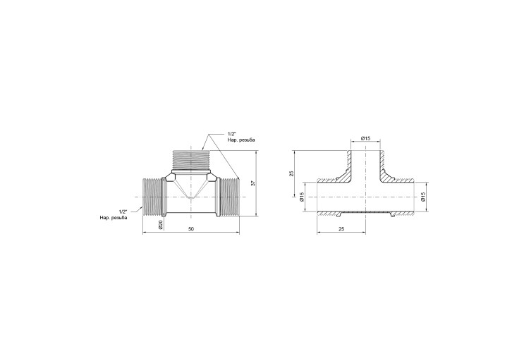 Трійник SD Plus 1/2" ЗР SD41215 SD00047853 Трійник SD Plus 1/2" ЗР SD41215 SD00047853