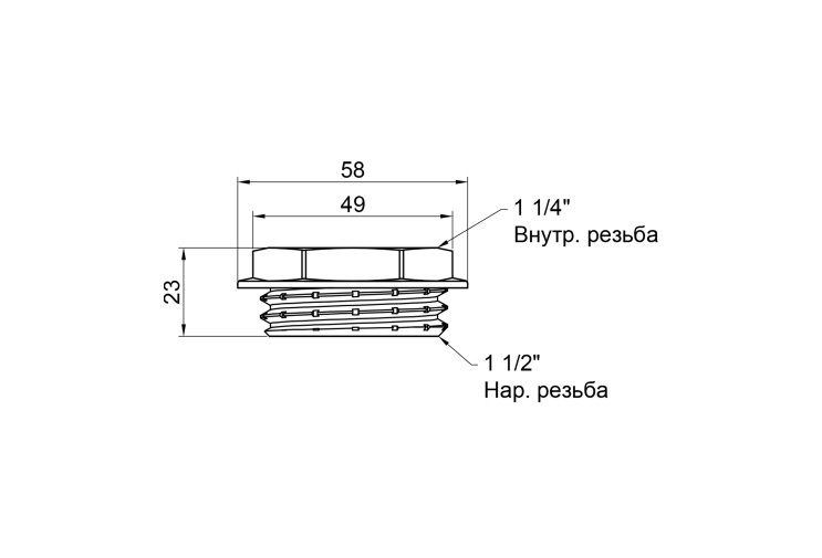 Футорка SD Plus 1 1/2"х1 1/4" НВ SD4234032 SD00047892 Футорка SD Plus 1 1/2"х1 1/4" НВ SD4234032 SD00047892