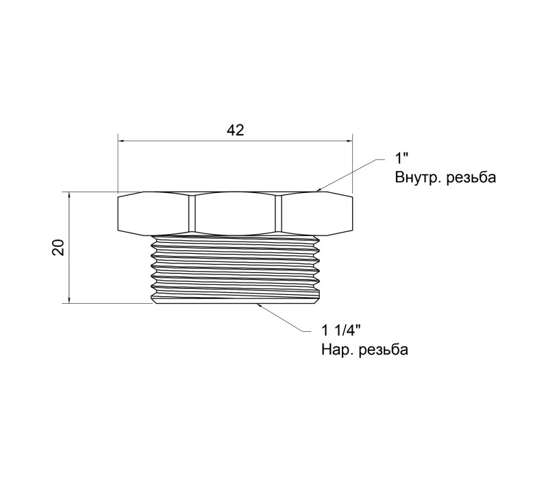 Футорка SD Plus 1 1/4"х1" ЗВ SD4233225 SD00047894