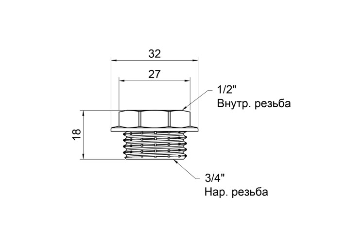 Футорка SD Plus 3/4"х1/2" ЗВ SD4232015 SD00047898 Футорка SD Plus 3/4"х1/2" ЗВ SD4232015 SD00047898