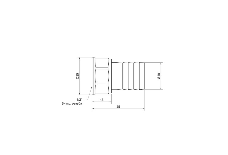 Штуцер SD Plus 18х1/2" ВР SD4261518 SD00047919 Штуцер SD Plus 18х1/2" ВР SD4261518 SD00047919
