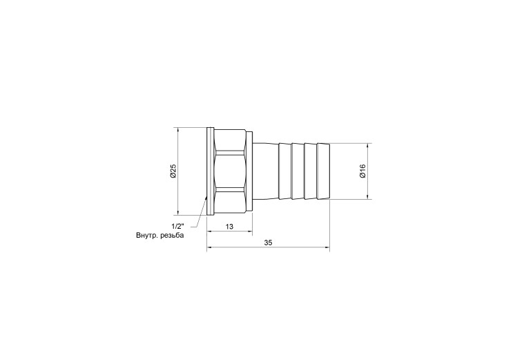 Штуцер SD Plus 16х1/2" ВР SD4261516 SD00047920 Штуцер SD Plus 16х1/2" ВР SD4261516 SD00047920
