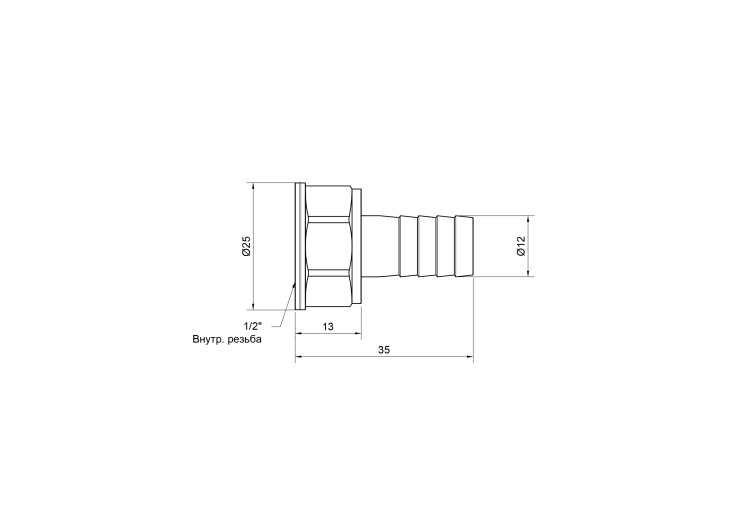 Штуцер SD Plus 12х1/2" ВР SD4261512 SD00047922 Штуцер SD Plus 12х1/2" ВР SD4261512 SD00047922