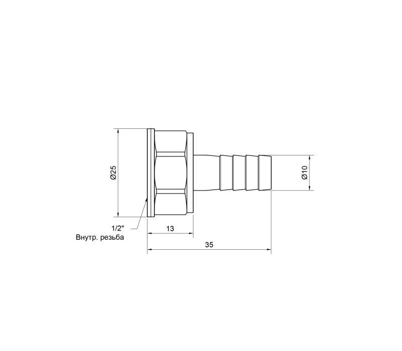 Штуцер SD Plus 10х1/2" ВР SD4261510 SD00047923