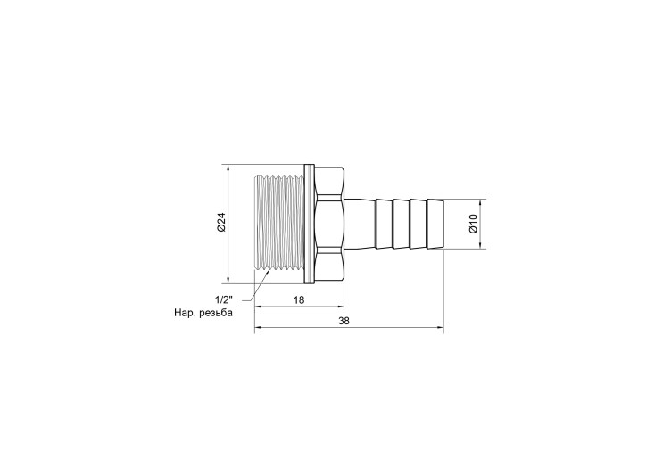 Штуцер SD Plus 10х1/2" ЗР SD4271510 SD00047938 Штуцер SD Plus 10х1/2" ЗР SD4271510 SD00047938