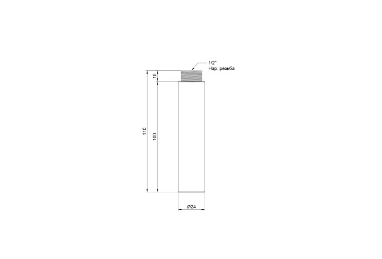 Удлинитель SD Plus 100х1/2" хром SD13015100 SD00010151 Удлинитель SD Plus 100х1/2" хром SD13015100 SD00010151