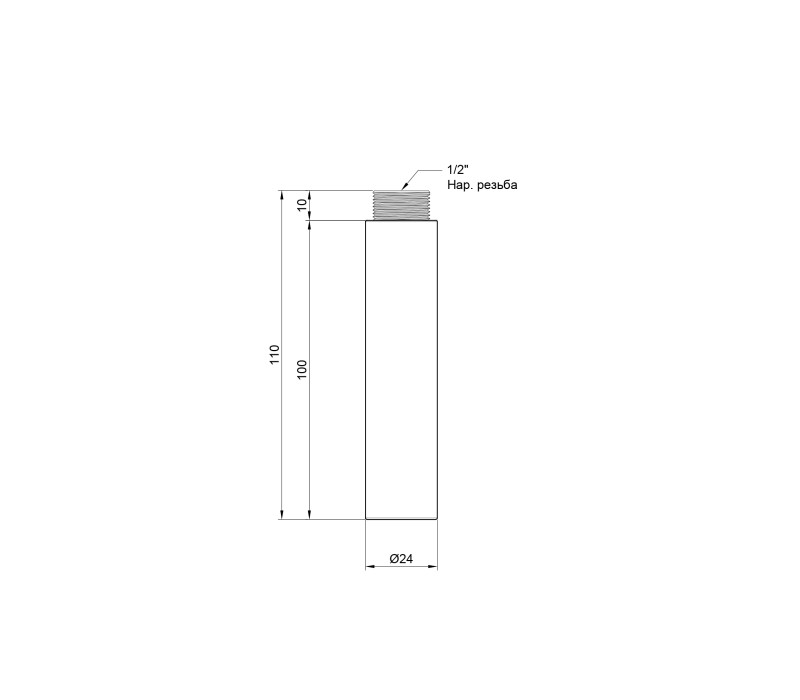 Удлинитель SD Plus 100х1/2" хром SD13015100 SD00010151 Удлинитель SD Plus 100х1/2" хром SD13015100 SD00010151