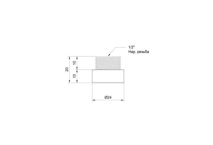 Удлинитель SD Plus 10х1/2" хром SD1301510 SD00010124 Удлинитель SD Plus 10х1/2" хром SD1301510 SD00010124