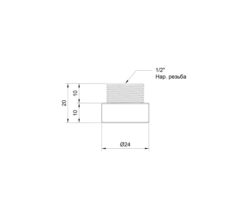 Удлинитель SD Plus 10х1/2" хром SD1301510 SD00010124 Удлинитель SD Plus 10х1/2" хром SD1301510 SD00010124