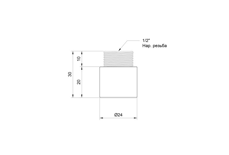 Удлинитель SD Plus 20х1/2" хром SD1301520 SD00010128 Удлинитель SD Plus 20х1/2" хром SD1301520 SD00010128