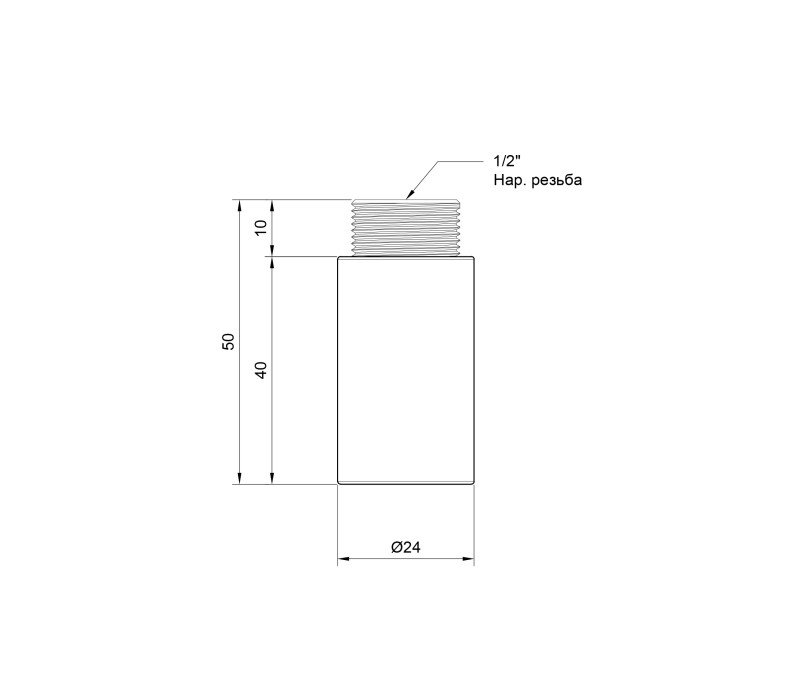 Удлинитель SD Plus 40х1/2" хром SD1301540 SD00010134 Удлинитель SD Plus 40х1/2" хром SD1301540 SD00010134