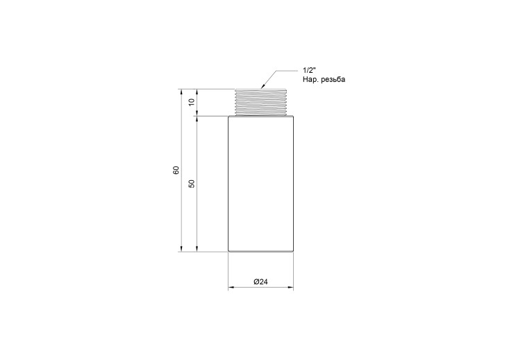 Удлинитель SD Plus 50х1/2" хром SD1301550 SD00010136 Удлинитель SD Plus 50х1/2" хром SD1301550 SD00010136