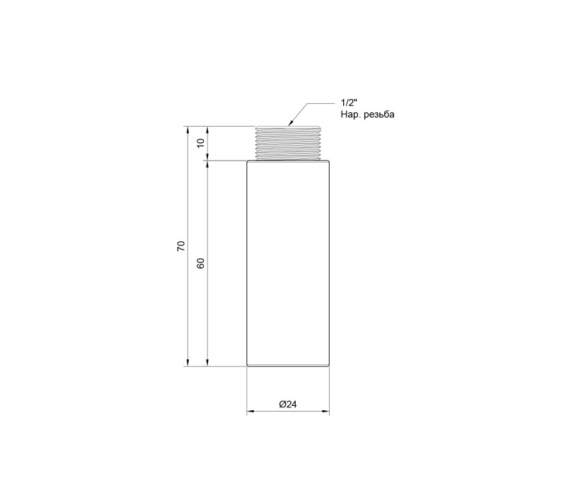Удлинитель SD Plus 60х1/2" хром SD1301560 SD00010138 Удлинитель SD Plus 60х1/2" хром SD1301560 SD00010138
