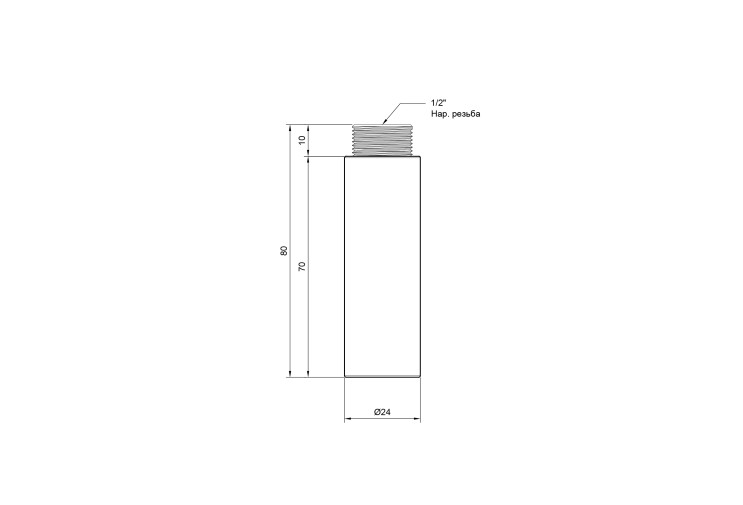 Удлинитель SD Plus 70х1/2" хром SD1301570 SD00010140 Удлинитель SD Plus 70х1/2" хром SD1301570 SD00010140